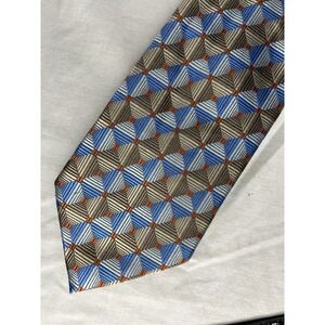 Setazone Tie Multicolored Geometric Design 100% Silk Hand Made